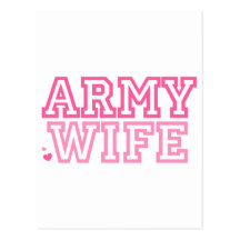 Army Wife (pink) Post Cards