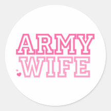 Army Wife (pink) Round Sticker