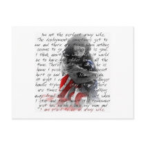 Army wife poem postcards