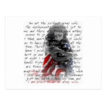 Army wife poem postcard