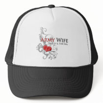 Army Wife - Proud & Strong Hat by silentranksshop Army Wife - Proud & Strong Hat