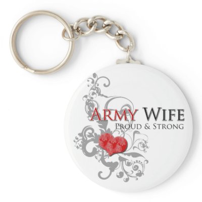 Army Wife - Proud & Strong Key Chain by silentranksshop