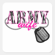 Army Wife Square Sticker
