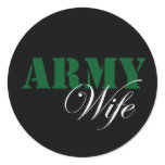 Army Wife Round Stickers