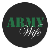 Army Wife Round Stickers
