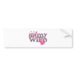 Army Wife [zebra print] Bumper Stickers