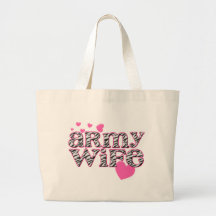 Army Wife [zebra print] Canvas Bag
