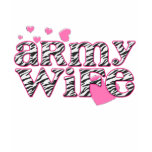 Army Wife [zebra print] Tee Shirts