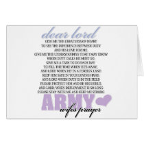 Army Wife's Prayer Greeting Cards