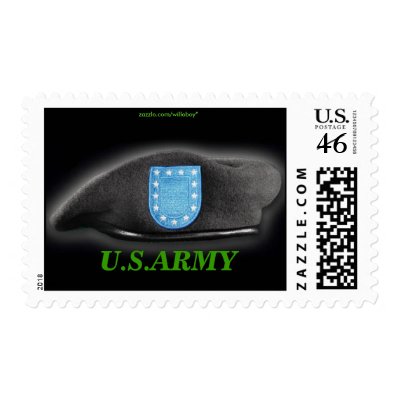 army wives dads sons beret vet Postage stamp by willeboy