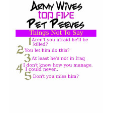 Army Wives Pet Peeves shirt