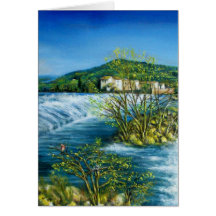 ARNO RIVER AT ROVEZZANO Florence Italy Cards