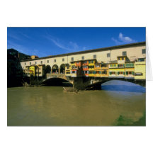 Arno River, flooded, Florence, Italy Greeting Card