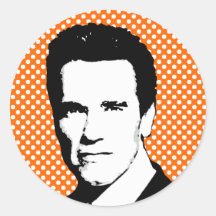 Arnold Schwarzenegger 2012 Pegatinas Redondas