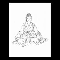 Aro Yeshe Line Drawing [postcard] postcards