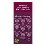Aromatherapy Chart in Burgundy Custom Rack Cards
