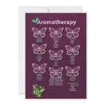Aromatherapy Chart in Burgundy Personalized Invitations
