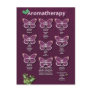 Aromatherapy Chart in Burgundy Post Cards