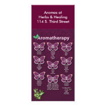 Aromatherapy Chart in Burgundy rack cards