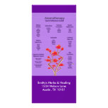 Aromatherapy Chart in Lavender Custom Rack Cards