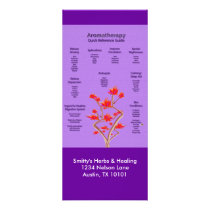 Aromatherapy Chart in Lavender rack cards