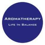 Aromatherapy - White text Round Stickers