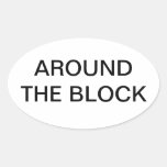Around the Block Oval Sticker