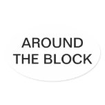 Around the Block Oval Sticker