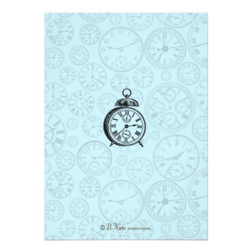 Around the Clock Baby Shower Invitation - Blue