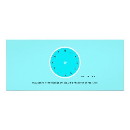 Around the Clock Bridal Shower Invitation Blue