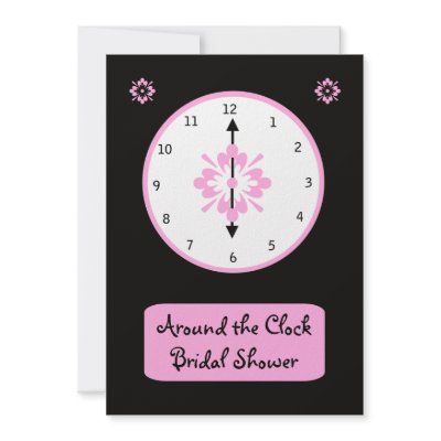 Around the Clock Bridal Shower Invitation -- Pink by henishouseofpaper