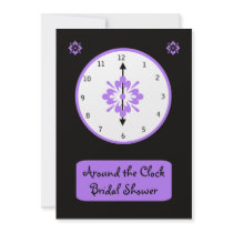 Around the Clock Bridal Shower Invitation - Violet