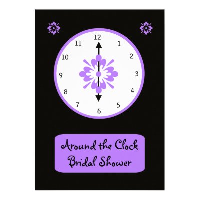 Around the Clock Bridal Shower Invitation - Violet