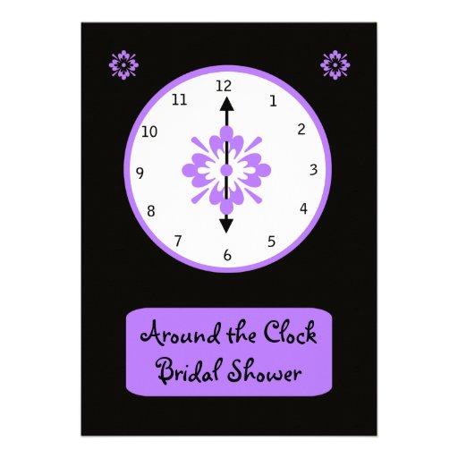 Around the Clock Bridal Shower Invitation - Violet