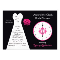 Around the Clock Bridal Shower Invitations invitations