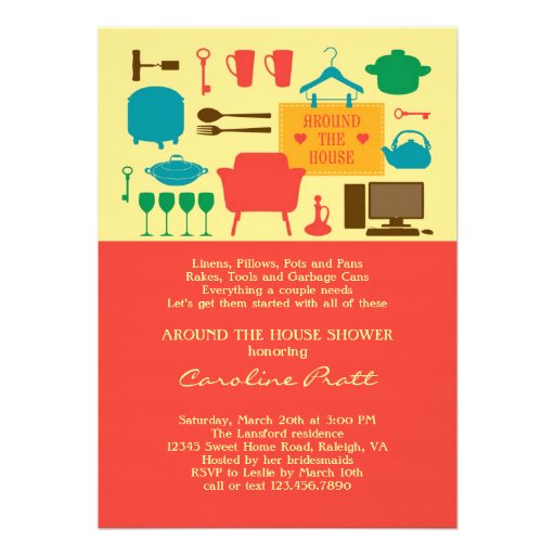 Around The House Bridal Shower Invitation