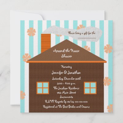   Clock Bridal Shower on Around The House Bridal Shower Invitation    House From Zazzle Com