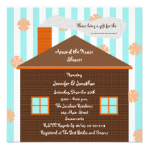 Around the House Bridal Shower Invitation -- House