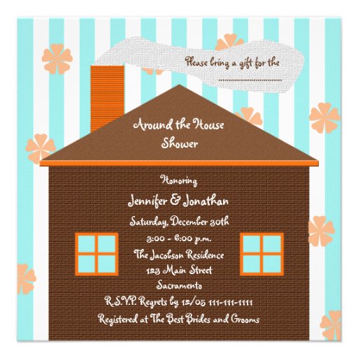 Around the House Bridal Shower Invitation -- House