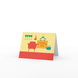Around The House Thank You Card card