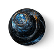 Around the World Abstract Art Button (round)