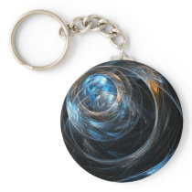 Around the World Abstract Art Keychain