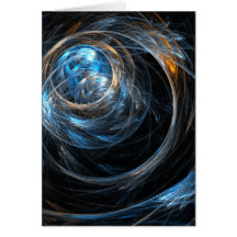 Around the World Abstract Art Note Card