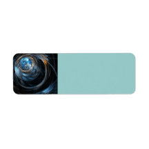 Around the World Abstract Art Return Address Label