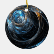 Around the World Abstract Art Round Ornament