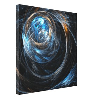 Around the World Abstract Art Wrapped Canvas Print