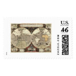 Around the World Drake Map - 1595 postage