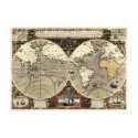 Around the World Drake Map - 1595 posters