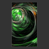 Around the World Green Abstract Art Business Card business cards