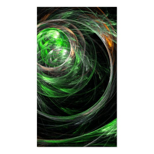 Around the World Green Abstract Art Business Card
